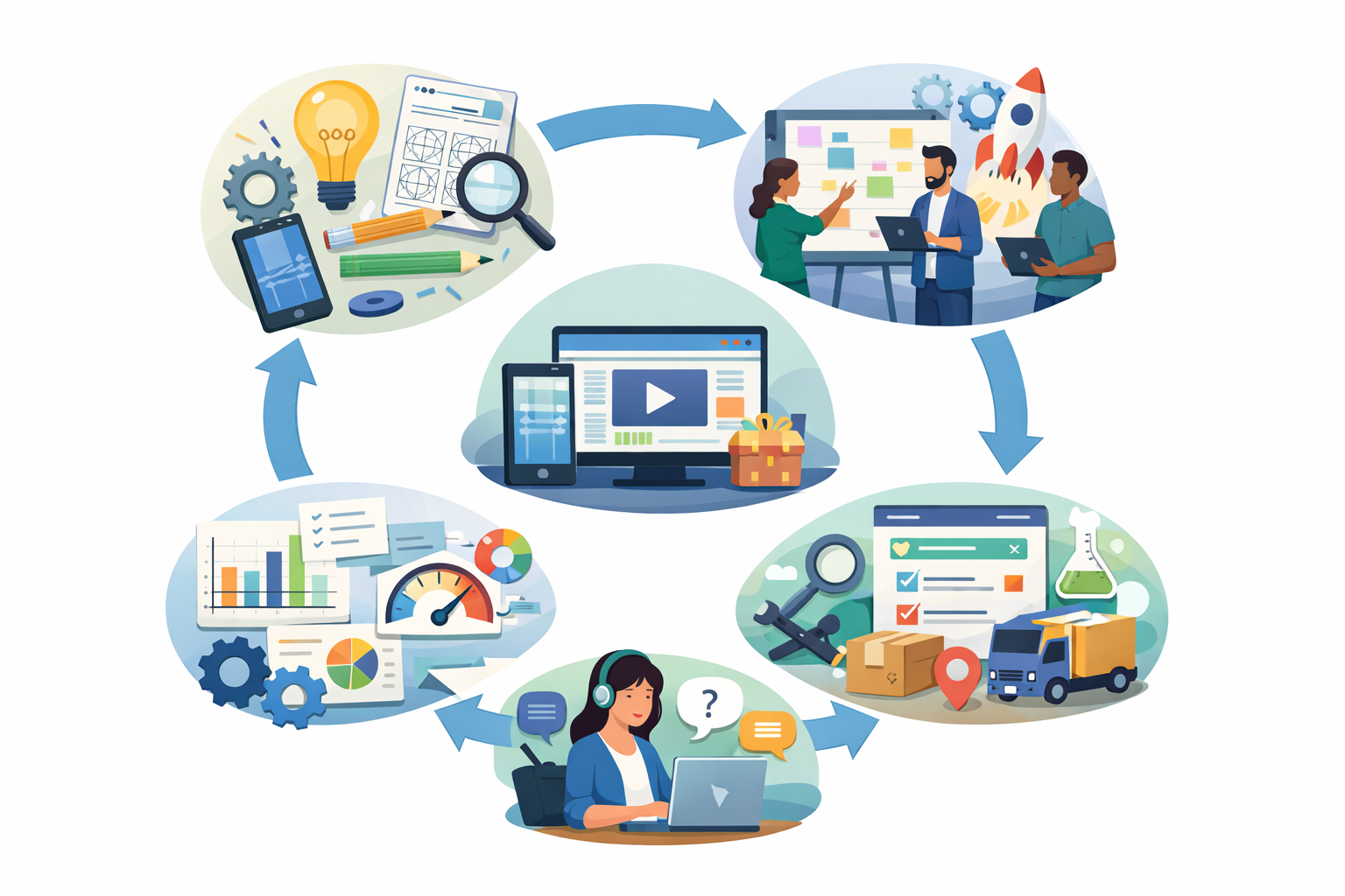 Le Product Operating Model représente la manière dont une organisation aligne stratégie, équipes et fonctionnement pour créer de la valeur de façon cohérente et durable.