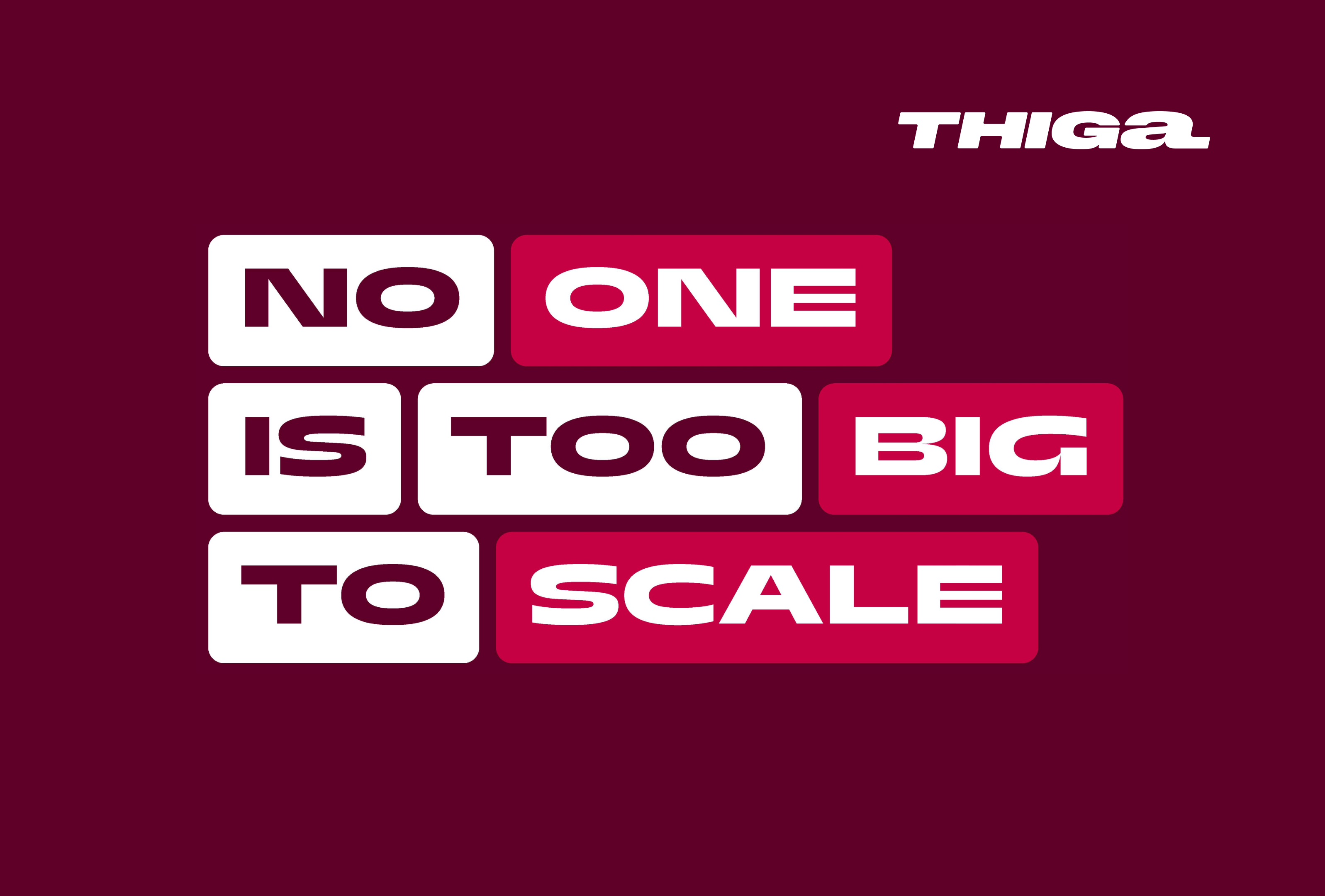 Thiga tag line no one is too big to scale