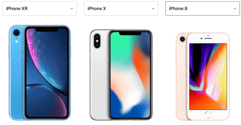 Présentation produit de l'iPhone X, XR et 8.